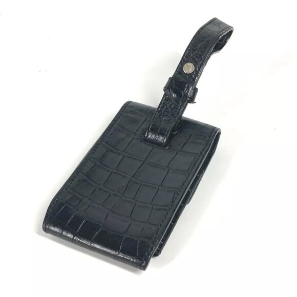 Auth SAINT LAURENT PARIS logo Cigarette case pouch Cigarette case Leather Black - Picture 10 of 13